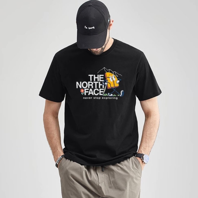 Outdoor Sport North Face - Camiseta de Algodão com Logo da