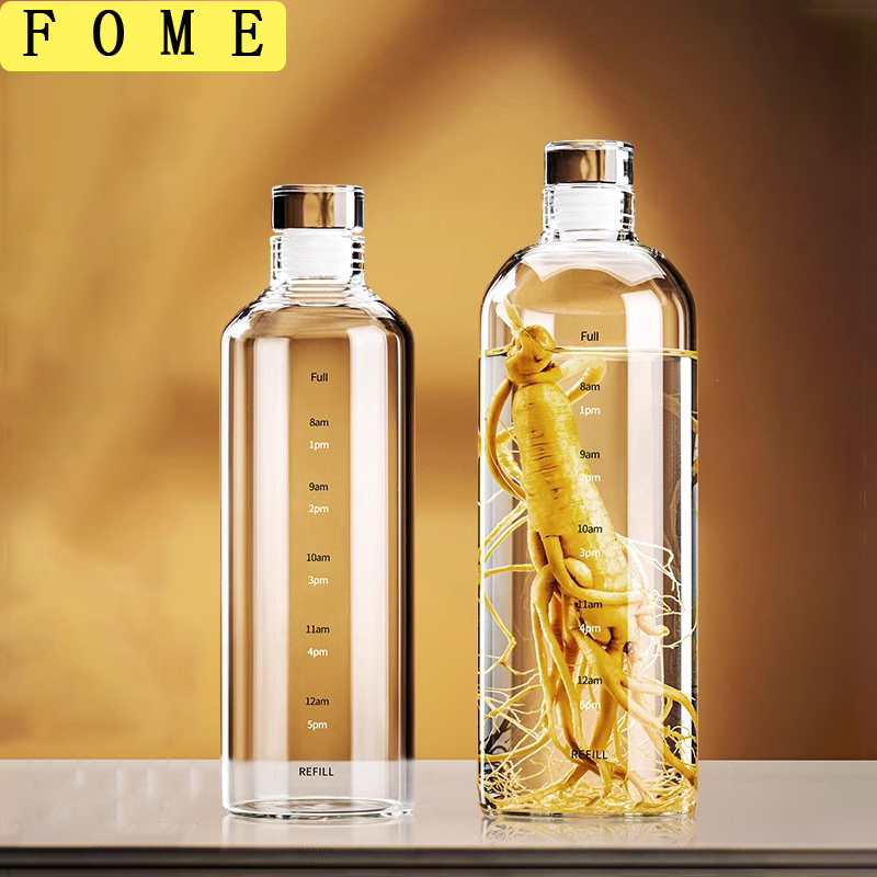 Fome 500/750/1000ml garrafa de - Outdoor Sport Glass Water Bottle avaliação e preço